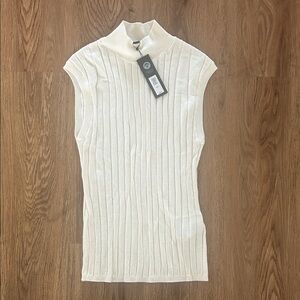 Mock Neck Sleeveless Sweater